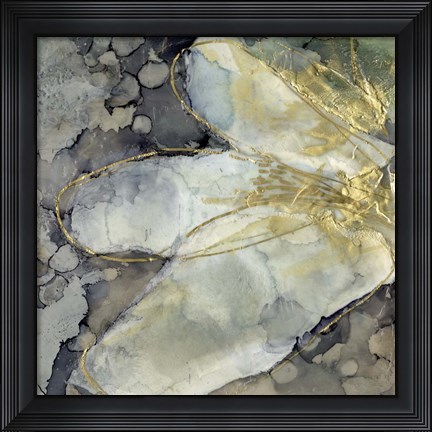 Framed Abstracted Lily I Print