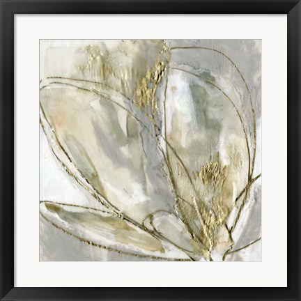 Framed Blooming Gold II Print