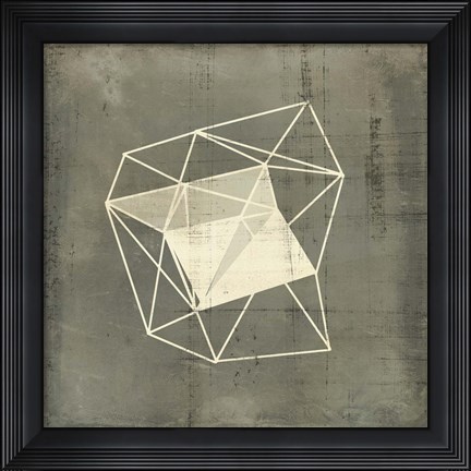 Framed Geomolecule Blueprint III Print