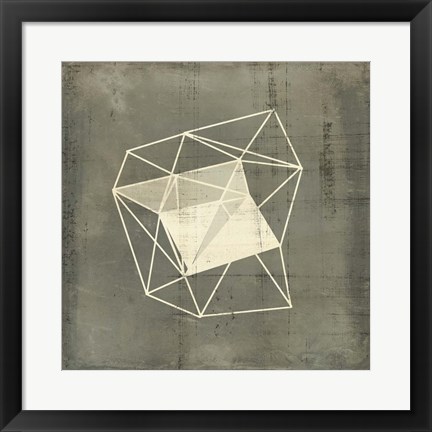 Framed Geomolecule Blueprint III Print