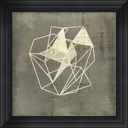 Framed Geomolecule Blueprint IV Print