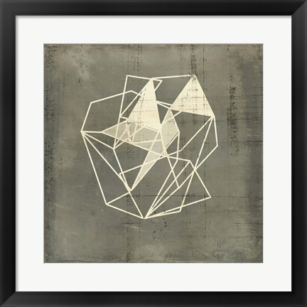 Framed Geomolecule Blueprint IV Print