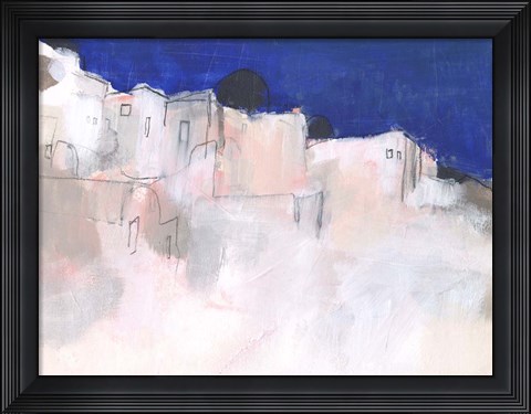 Framed Mediterranean Blue I Print