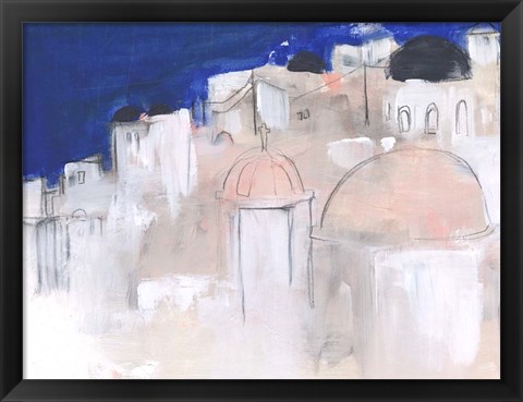 Framed Mediterranean Blue II Print