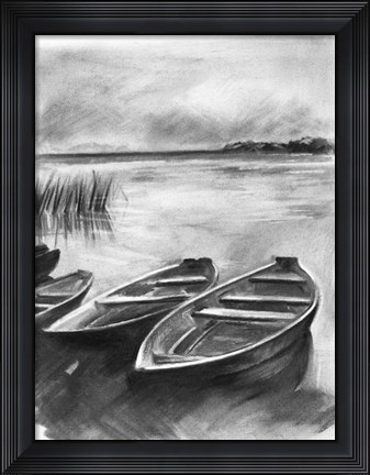 Framed Bateau Noir I Print
