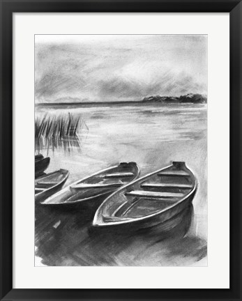 Framed Bateau Noir I Print