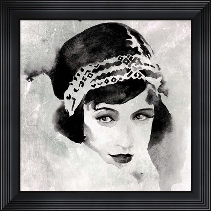 Framed Les Yeux Noir I Print