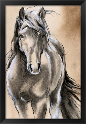 Framed Sketched Horse II Print