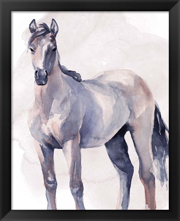 Framed Horse in Watercolor II Print