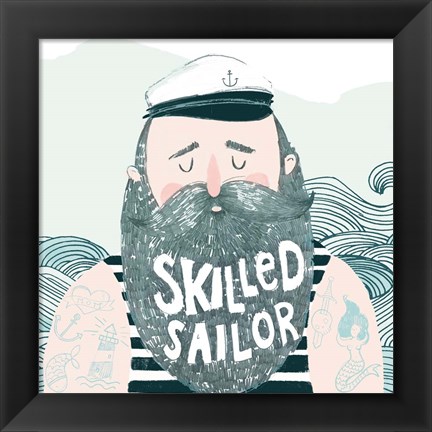 Framed Skilled Sailor I Print