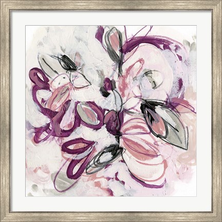 Framed Fuchsia Floral I Print