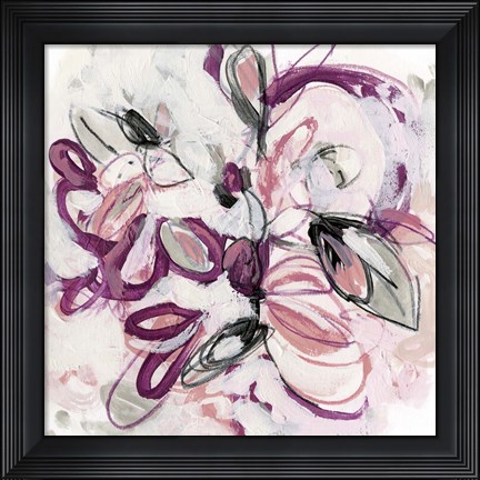 Framed Fuchsia Floral I Print