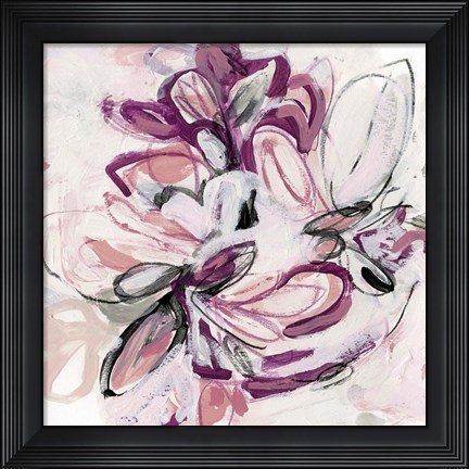 Framed Fuchsia Floral II Print