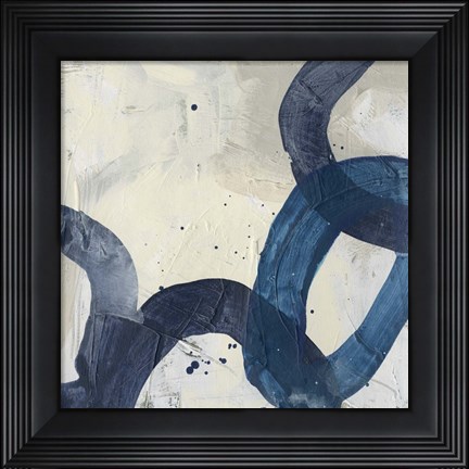 Framed Blue System I Print