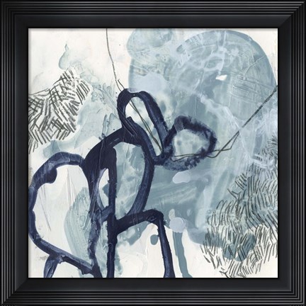 Framed Blue Slate I Print