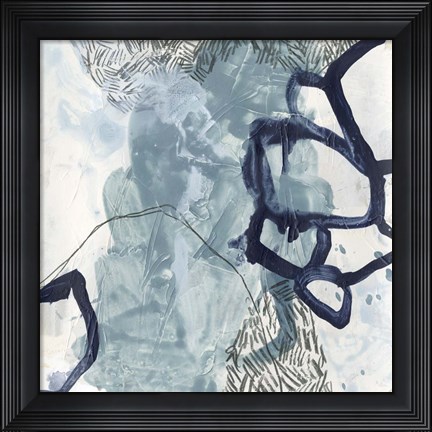 Framed Blue Slate III Print