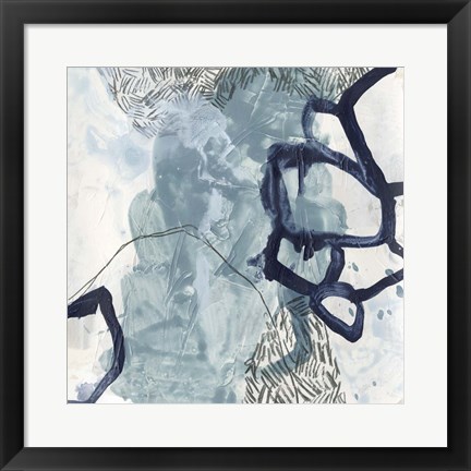 Framed Blue Slate III Print