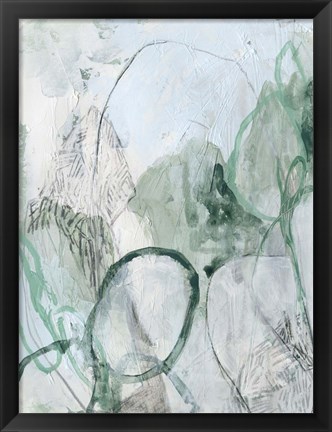 Framed Verdigris Fresco I Print