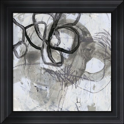 Framed Neutral Swipe II Print