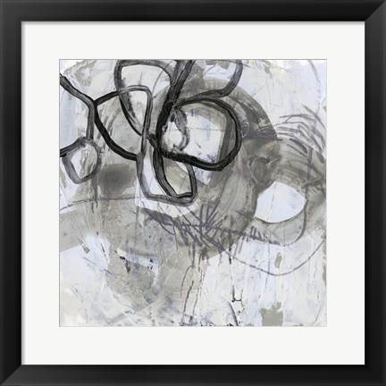 Framed Neutral Swipe II Print