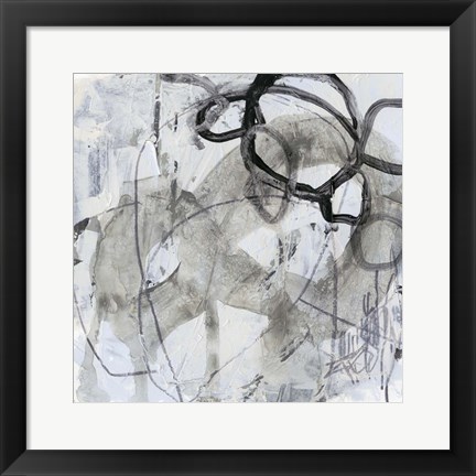 Framed Neutral Swipe III Print