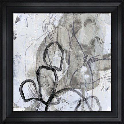 Framed Neutral Swipe IV Print