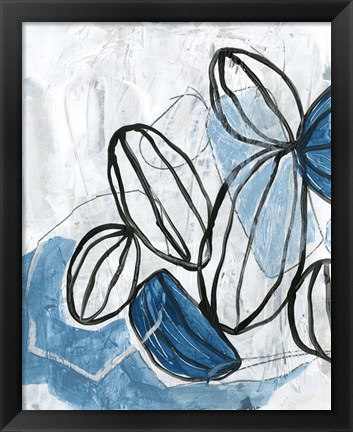 Framed Blue Lanterns I Print