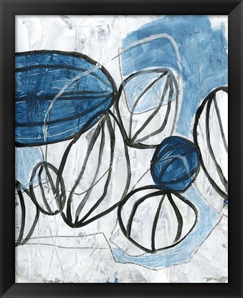 Framed Blue Lanterns II Print