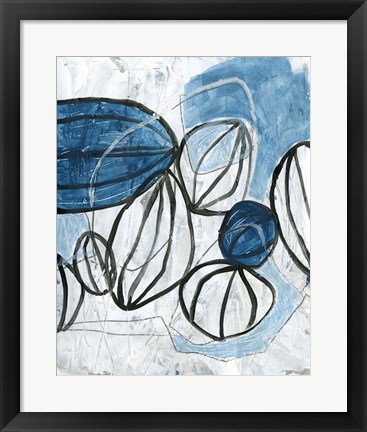 Framed Blue Lanterns II Print