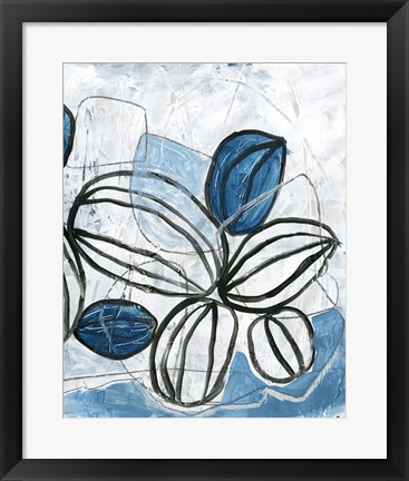 Framed Blue Lanterns IV Print