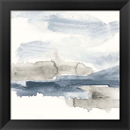 Framed Shoreline Blues I Print