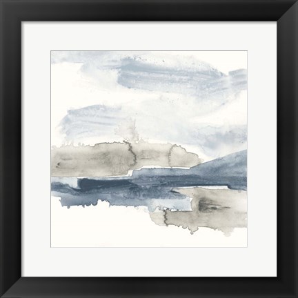 Framed Shoreline Blues I Print