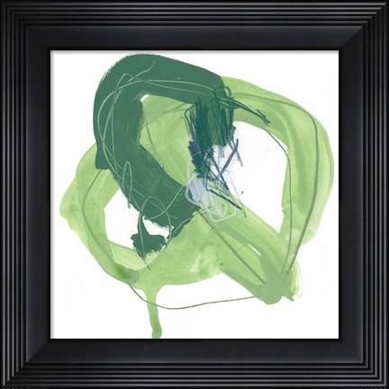 Framed Jade Schematic I Print