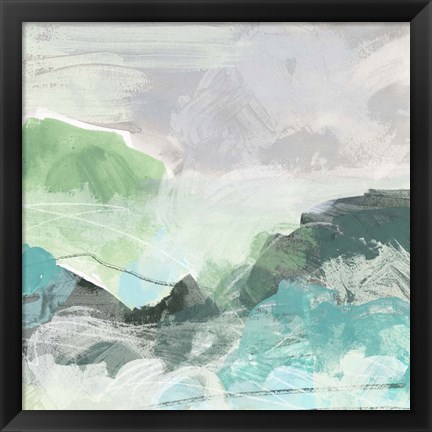 Framed Ocean Hillside I Print