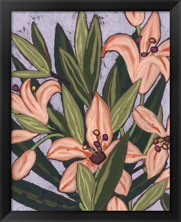 Framed Island Lily I Print