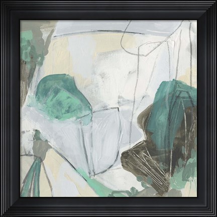 Framed Aqua Puzzle II Print