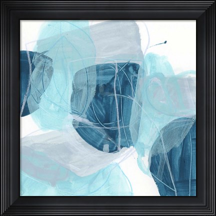 Framed Blue Trance I Print