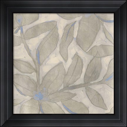 Framed Silvertone Garden I Print