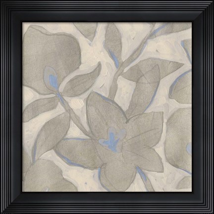Framed Silvertone Garden III Print