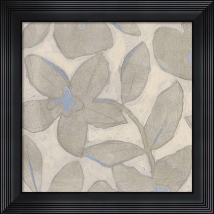 Framed Silvertone Garden IV Print
