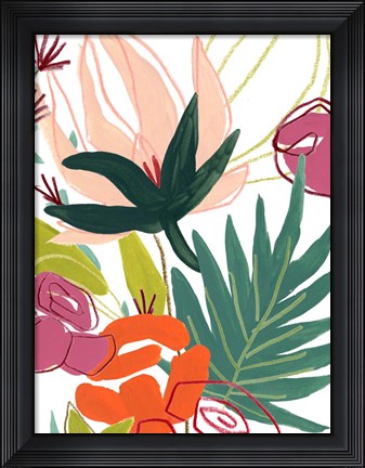 Framed Tropical Confetti I Print