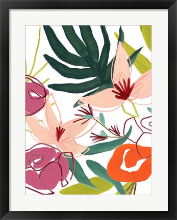 Framed Tropical Confetti II Print