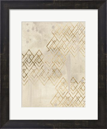 Framed Deco Pattern in Cream I Print