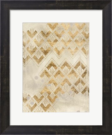 Framed Deco Pattern in Cream II Print