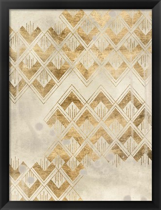 Framed Deco Pattern in Cream II Print