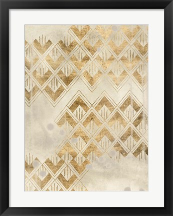 Framed Deco Pattern in Cream II Print