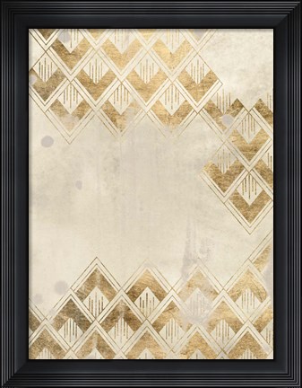 Framed Deco Pattern in Cream III Print