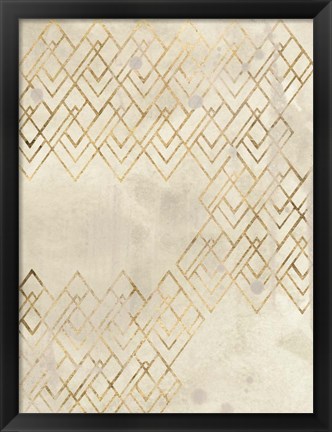 Framed Deco Pattern in Cream IV Print