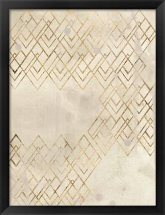 Framed Deco Pattern in Cream IV Print