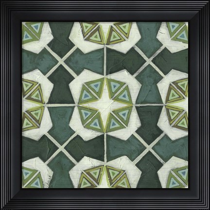 Framed Palm Piazza Tile IV Print